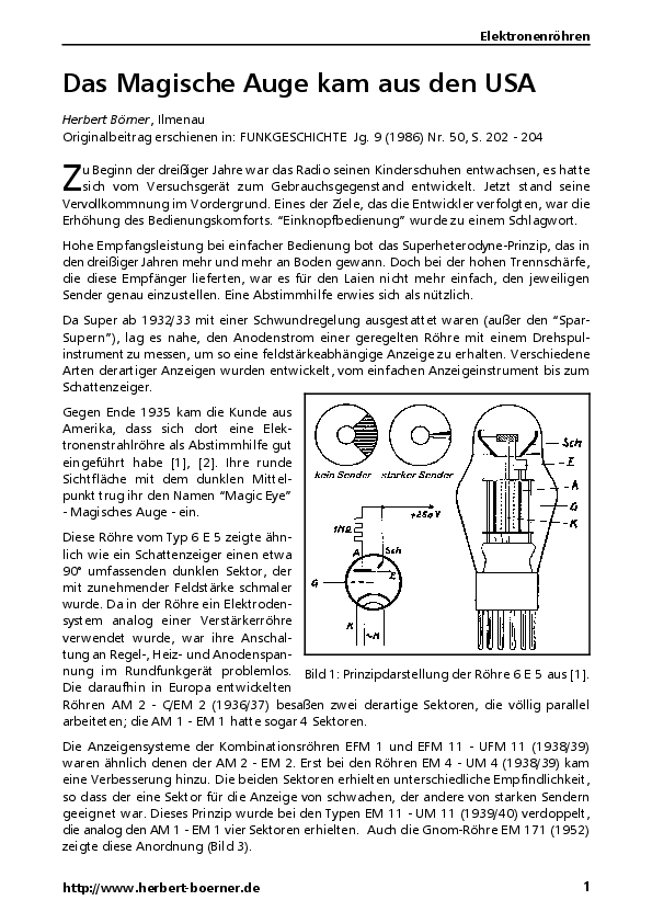 Das Magische Auge kam aus den USA